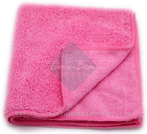 China Bulk Custom Pink Microfiber Long Short Terry Dual Pile Towels Supplier